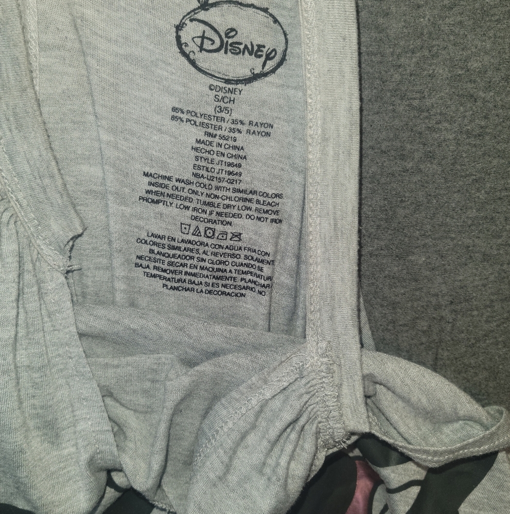 Disney Heather Gray Tank Top S/Ch 3 5 - Picture 2 of 4